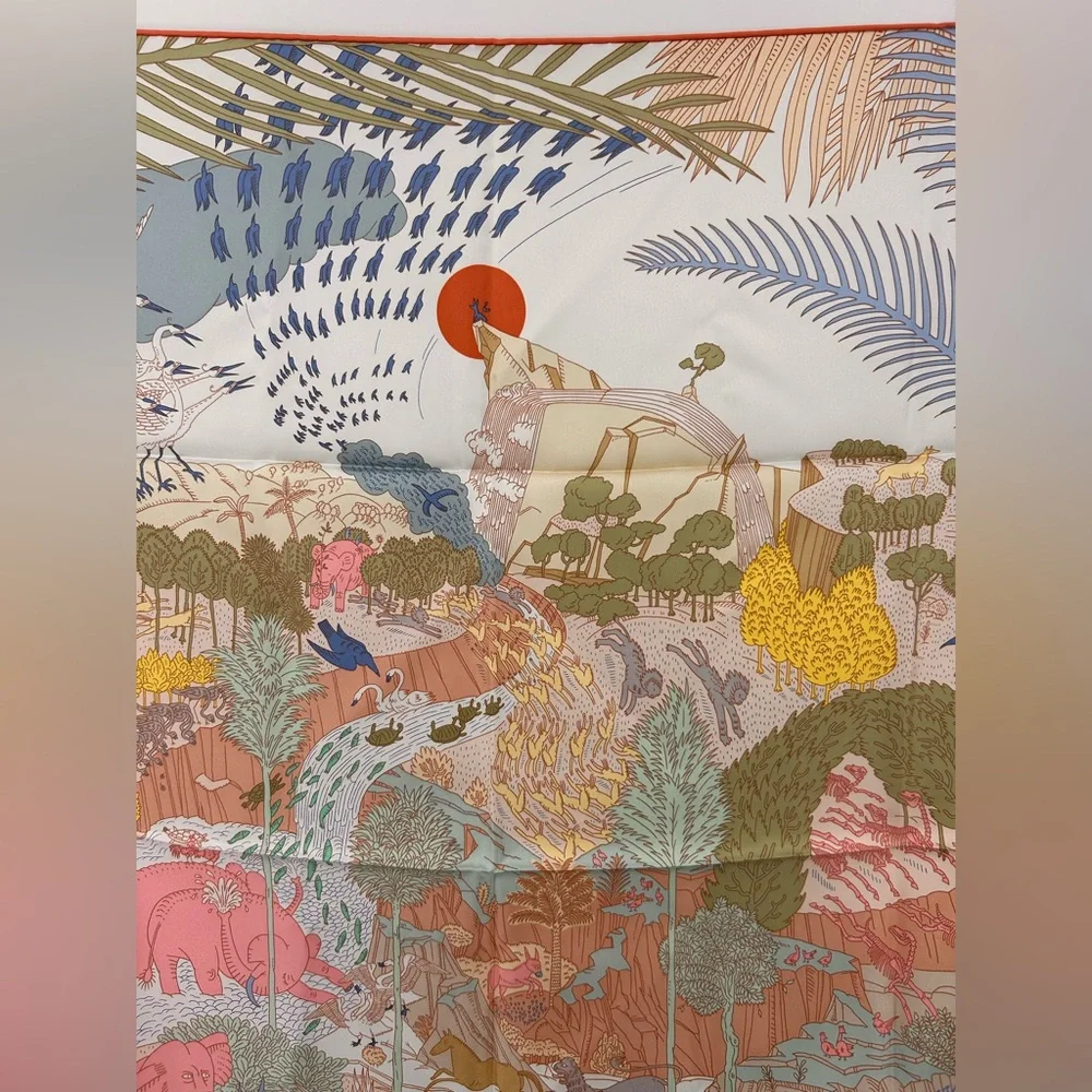 Hermes Carré 90 Le Carnaval des Animaux Carnival of the Animals Scarf Silk Nwt - Picture 5 of 16